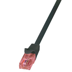 LogiLink 0.25m Cat.6 U/UTP câble de réseau Noir 0,25 m Cat6 U/UTP (UTP)