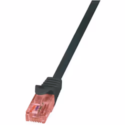 LogiLink Cat.6 U/UTP, 0.5m, 0,5 m, Cat6, U/UTP (UTP), RJ-45, RJ-45, Noir