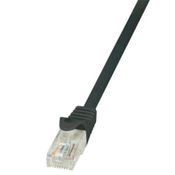 LogiLink 1m Cat.6 U/UTP câble de réseau Noir Cat6 U/UTP (UTP)
