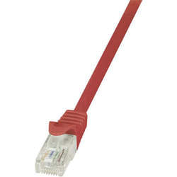 CP2054U RJ45 Câble réseau, câble patch cat 6 u/utp 2.00 m rouge avec cliquet d'encastrement 1 pc(s) V963641 - Logilink