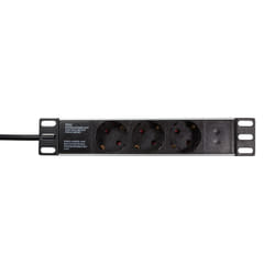 LogiLink PDU3B01 unité de distribution d'énergie 3 sortie(s) CA 1U Noir