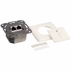 LogiLink NP0021, RJ-45, STP, 6a, Métallique, Blanc, ISO/IEC 11801, TIA/EIA 568B.2-10, 80 mm