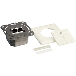 LogiLink NP0021 prise de courant RJ-45 Métallique, Blanc