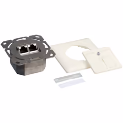 LogiLink NP0023, RJ-45, STP, Métallique, Blanc, ISO/IEC 11801, TIA/EIA 568B.2-1, 80 mm, 80 mm