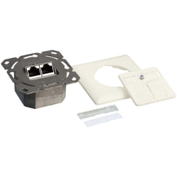 LogiLink NP0023 prise de courant RJ-45 Métallique, Blanc