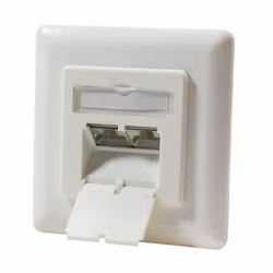 LogiLink NP0023 prise de courant RJ-45 Métallique, Blanc
