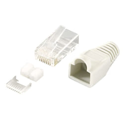 LogiLink MP0021 connecteur de fils RJ45 Gris, Transparent