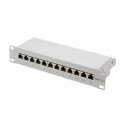 LogiLink NP0052, RJ-45, Cat6a, Gris, Acier, Montage de rack, 1U