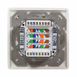 LogiLink NP0123 prise de courant RJ-45 Métallique, Blanc