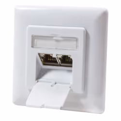 LogiLink NP0123 prise de courant RJ-45 Métallique, Blanc