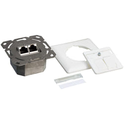 LogiLink NP0125 prise de courant RJ-45 Métallique, Blanc