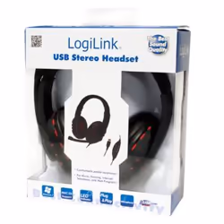 LogiLink HS0033 Noir, Rouge