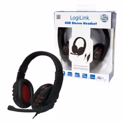 LogiLink HS0033 Noir, Rouge