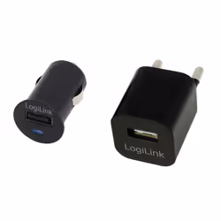 LogiLink PA0076, Universel, Auto/Indoor, 12-24 V, 5 V, 1 A, Noir