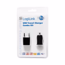 LogiLink PA0076 adaptateur de puissance & onduleur Auto/Indoor Noir