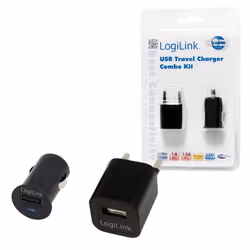 LogiLink PA0076 adaptateur de puissance & onduleur Auto/Indoor Noir