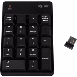 LogiLink ID0120, RF sans fil, 18, Ordinateur portable, Noir