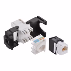 LogiLink NK4007, Plat, Noir, Blanc, RJ-45, Femelle, 23/26, Cat6e