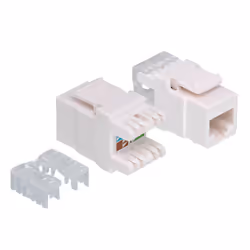 LogiLink NK4006A, Plat, Blanc, RJ-45, Terminal, Femelle, 24/26