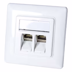 LogiLink NK4020 prise de courant 2 x RJ-45 Blanc