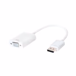 LogiLink CV0059B, VGA (D-Sub), DisplayPort, Mâle, Femelle, 1920 x 1200 pixels, Blanc