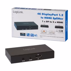 LogiLink CV0093 répartiteur vidéo DisplayPort 2x HDMI