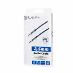 LogiLink CA10150 câble audio 1,5 m 3,5mm Bleu