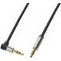 Câble audio 2 x jack mâle 35 mm 05 m coudé