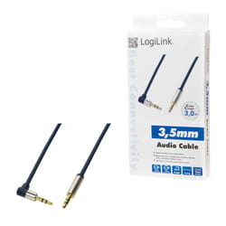 LogiLink 3.5mm - 3.5mm 3m câble audio 3,5 m 3,5mm Bleu
