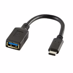 LogiLink USB C - USB A 0.15m, 0,15 m, USB C, USB A, USB 3.2 Gen 2 (3.1 Gen 2), Mâle/Femelle, Noir