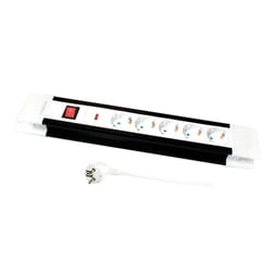 LogiLink LPS211 multiprise 3 m 5 sortie(s) CA Intérieure Noir, Blanc