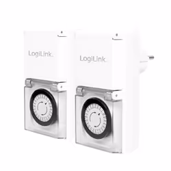 LogiLink ET0006A, Programmateur journalier, Blanc, Analogique, Rotatif, IP44, 230 V