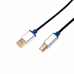 LogiLink 2m, USB2.0-A/USB2.0-B, 2 m, USB A, USB B, USB 2.0, Mâle/Mâle, Noir