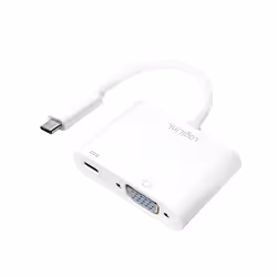 LogiLink 0.14m, 2xUSB-C/VGA, 1920 x 1200 pixels