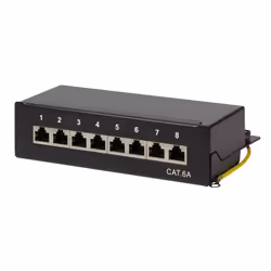 LogiLink NP0018B, 10 Gigabit Ethernet, 10000 Mbit/s, Cat6a, S/UTP (STP), Noir, Acier