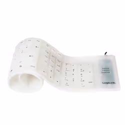 LogiLink ID0018A, Taille réelle (100 %), Avec fil, USB, QWERTZ, Blanc
