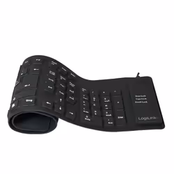 LogiLink ID0019A, Avec fil, USB, QWERTZ, Noir