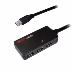 LogiLink UA0262, USB 3.2 Gen 1 (3.1 Gen 1) Type-A, USB 3.2 Gen 1 (3.1 Gen 1) Type-A, 5000 Mbit/s, Noir, 10 m, 81 mm