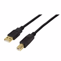 LogiLink UA0266, 20 m, USB A, USB B, USB 2.0, Mâle/Mâle, Noir