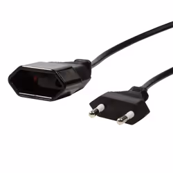 LogiLink 1m, 2xCEE 7/16 Noir CEE7/16