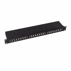 LogiLink NP0055, Cat6, S/UTP (STP), Noir, Acier, ISO/IEC 11801, TIA/EIA 568C.2, 482,5 mm