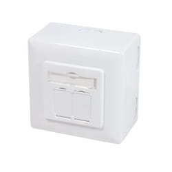 LogiLink NP0126 prise de courant RJ-45 Métallique, Blanc