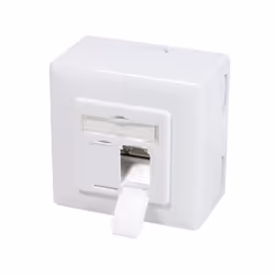LogiLink NP0126 prise de courant RJ-45 Métallique, Blanc