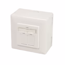 LogiLink NP0124, 2 x RJ-45, STP, 6a, Métallique, Blanc, ISO/IEC 11801 TIA/EIA 568C.2, 6 A