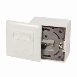 LogiLink NP0124 prise de courant 2 x RJ-45 Métallique, Blanc