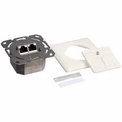 LogiLink NP0124 prise de courant 2 x RJ-45 Métallique, Blanc - Vue supplémentaire 7