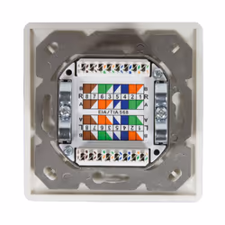 LogiLink NP0124 prise de courant 2 x RJ-45 Métallique, Blanc - Vue supplémentaire 8
