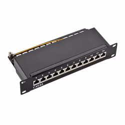 LogiLink NP0052B, 10 Gigabit Ethernet, 10000 Mbit/s, Cat6a, S/UTP (STP), Noir, Acier