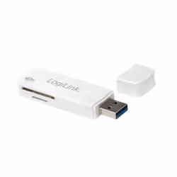LogiLink CR0034A, MicroSD (TransFlash), MicroSDHC, MicroSDXC, SD, SDHC, SDXC, Blanc, 5000 Mbit/s, USB 3.2 Gen 1 (3.1 Gen 1),  ...