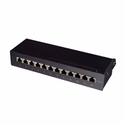 LogiLink NP0019B, 10 Gigabit Ethernet, 10000 Mbit/s, Cat6a, S/UTP (STP), Noir, Acier